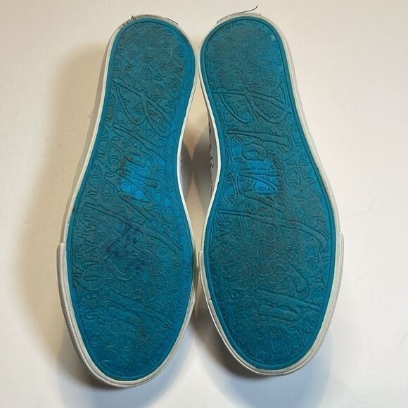 Blowfish Patchwork Canvas Slip On Sneakers Distressed Gray Animal Print Sz 8.5 - Picture 7 of 7